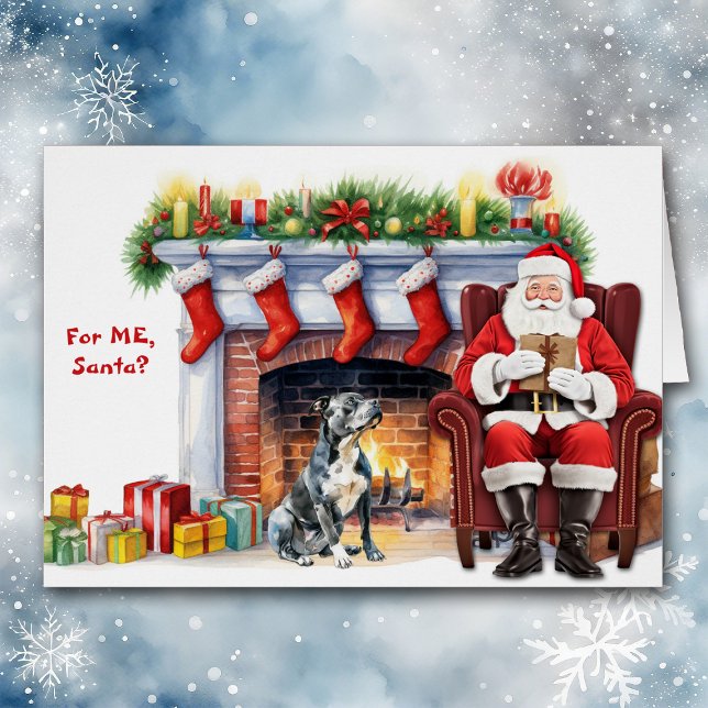 Regalo de Santa Claus: Fiesta del perro negro Pitb (Subido por el creador)