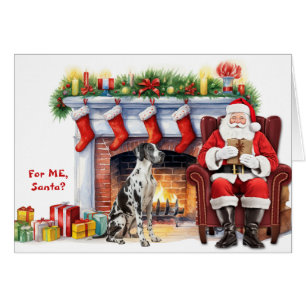 Regalo de Santa Gran Danés perro negro blanco Navi