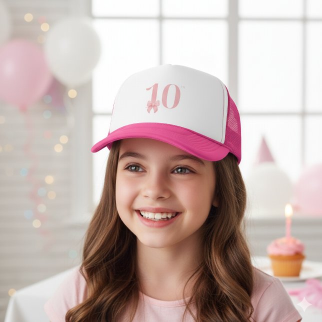 Regalo de Sombrero con Lazo Rosa para Cumpleaños 1 (Subido por el creador)