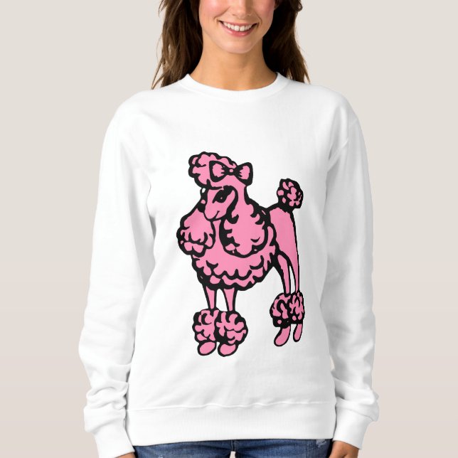 Regalo de sudadera de caniche francés rosa (Anverso)