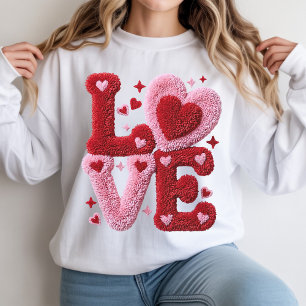 Regalo de suéter de San Valentín de punto y ganchi