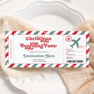 Regalo de Tarjeta de Embarque de Navidad Sorpresa