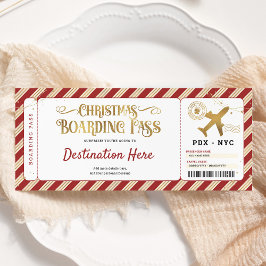 Regalo de Tarjeta de Embarque de Navidad Sorpresa