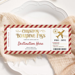 Regalo de Tarjeta de Embarque de Navidad Sorpresa