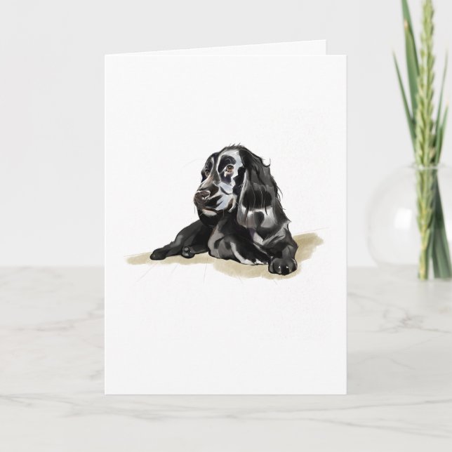 Regalo de Tarjeta para Amante de los Perros Cocker (Anverso)