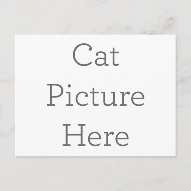 Regalo de tarjeta postal con imagen de gato person (Anverso)
