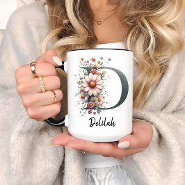 Regalo de taza de café de flor de nacimiento perso