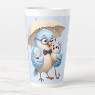 Regalo de taza de café familiar Daddy Bird Latte