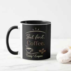 Regalo de taza de café minimalista con nombre pers