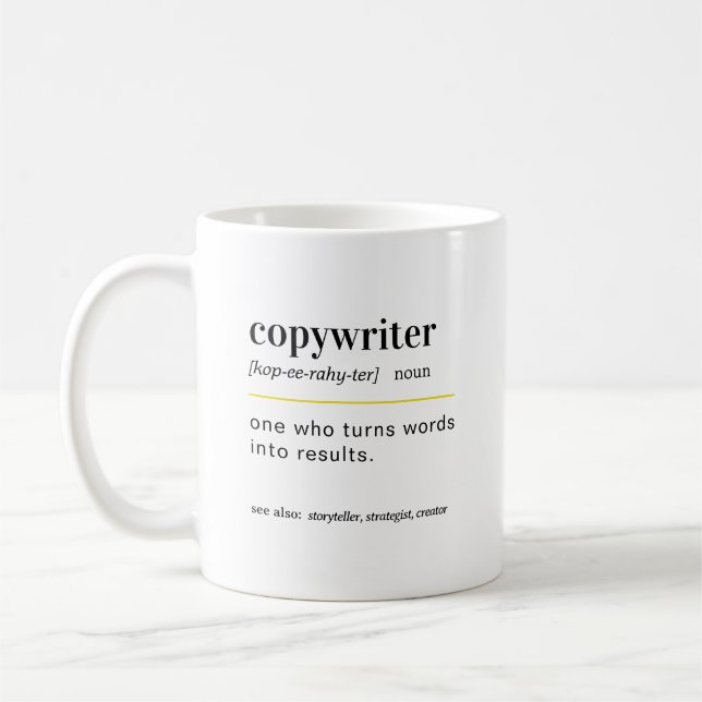 Regalo de taza de café para redactor publicitario  (Izquierda)