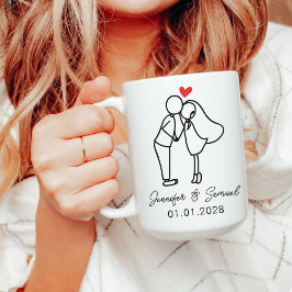 Regalo de Taza de Café Personalizada para Bodas pa
