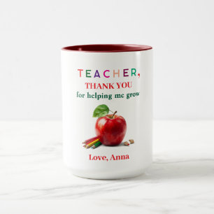 Regalo de taza para maestro – Mensaje de agradecim