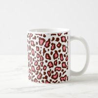 Regalo de tazas de café de leopardo rosa retro
