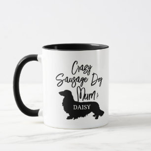 Regalo de tazas de Mamá de perro Loco personalizad