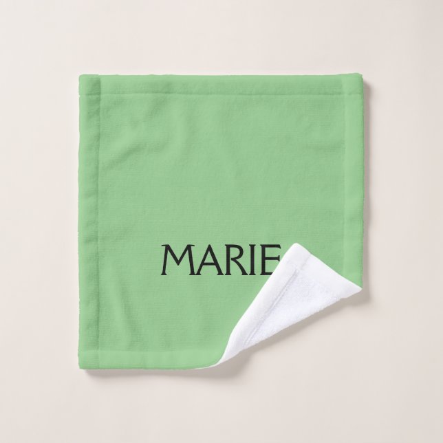 REGALO DE TEXTO SIMPLE MÍNIMO VERDE AÑADE TU NOMBR (Toallita)