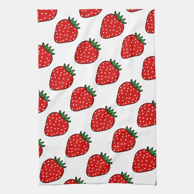 Regalo de toalla de cocina retro de fresa (Vertical)