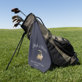 Regalo de toalla de golf 'Recién casados' para nov