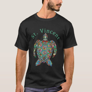 Regalo de tortuga tribal de camisetas de San Vicen