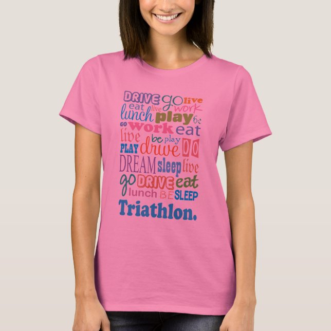 Regalo de Triathlete para la camiseta de la mujer (Anverso)