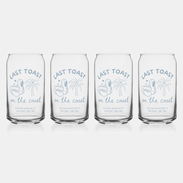 Regalo de vaso de vidrio para despedida de soltera (Anverso)