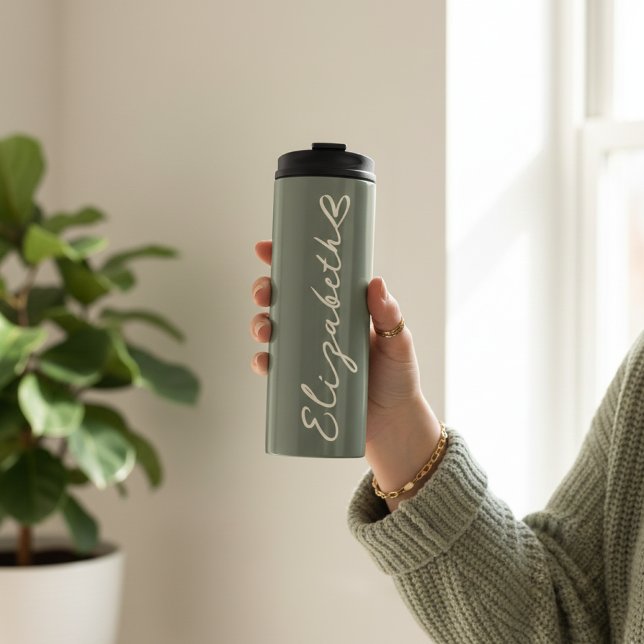 Regalo de vaso térmico con nombre personalizado pa (Custom Name Thermal Tumbler Gift for Her, Mom & Wife, Custom Bridal Party Personalized Tumbler Cup)