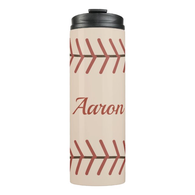 Regalo de vaso térmico de béisbol vintage personal (Anverso)