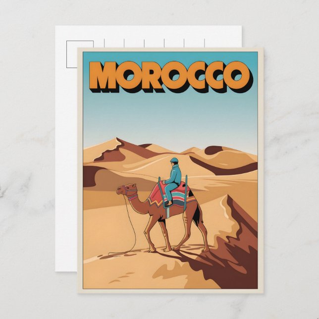 Regalo de viaje de Marruecos postal de viaje de ca (Anverso / Reverso)