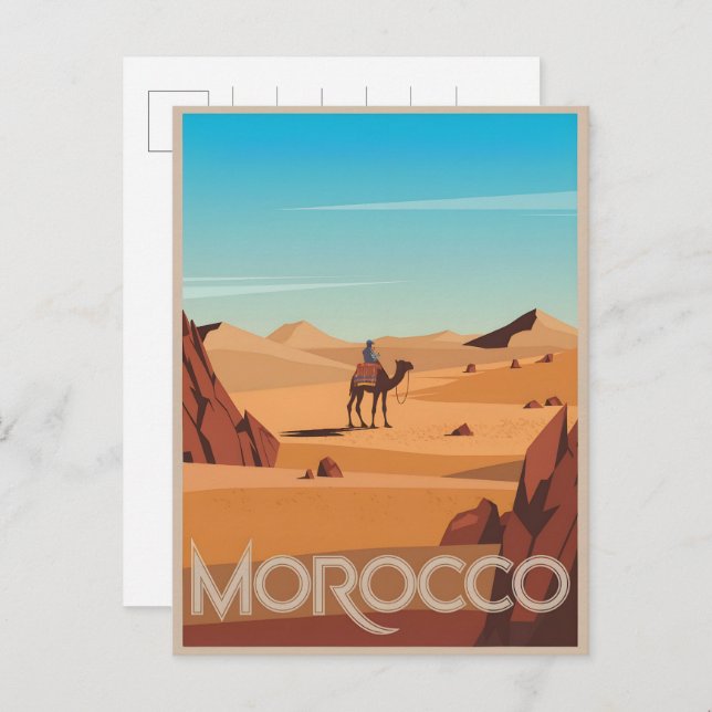 Regalo de viaje de Marruecos postal de viaje de ca (Anverso / Reverso)