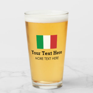 Regalo de vidrio de cerveza de la bandera italiana