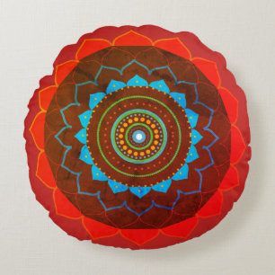 Regalo de Yoga Mandala  Cojín redondo de foto
