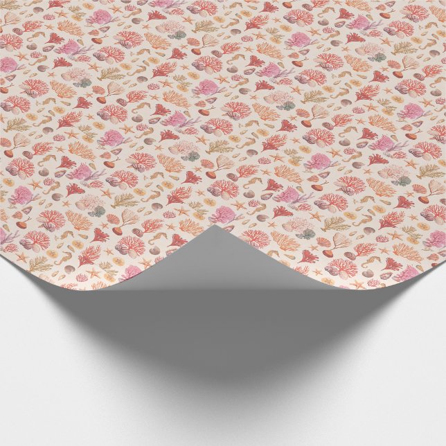 Regalo Debajo del papel de embalaje del mar (Esquina)