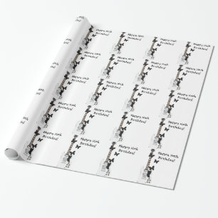 Regalo décimosexto Papel del cumpleaños, de la guitarra