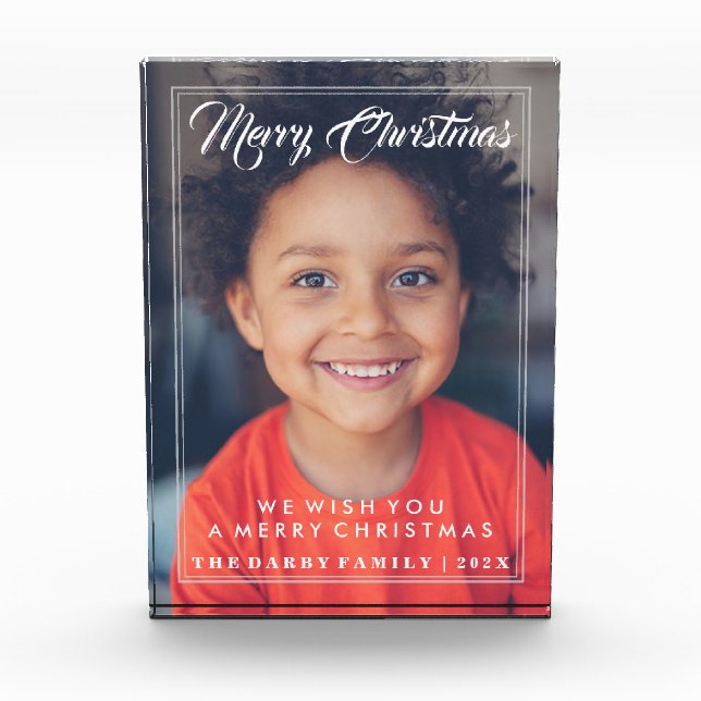 Regalo del Bloque de Fotos de Navidad de Feliz (Anverso)