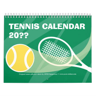 Regalo del calendario de tenis con ilustraciones c