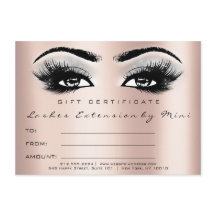 Regalo del certificado de maquillaje gris rosa de 