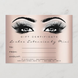 Regalo del certificado de maquillaje gris rosa de