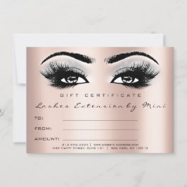 Regalo del certificado de maquillaje gris rosa de 