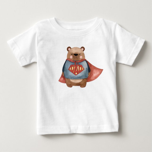 Regalo del Día del Padre de superhéroe de camiseta (Anverso)