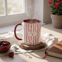Regalo del Día del Padre para papá Taza Rayas Roja