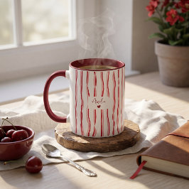 Regalo del Día del Padre para papá Taza Rayas Roja
