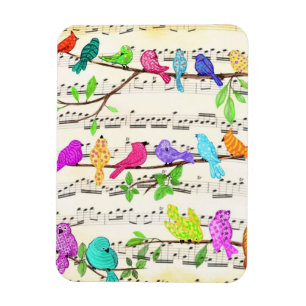 Regalo del imán de aves musicales de color primave