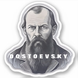 Regalo del pegatina del retrato Fyodor Dostoevsky