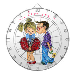 Regalo del tablero romántico CoupleDart - Te amo