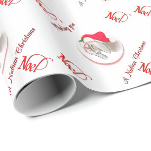 Regalo Deseándote Un Papel De Navidades Nubios Envuelto