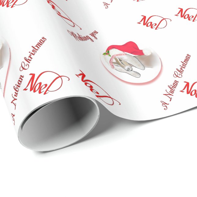 Regalo Deseándote Un Papel De Navidades Nubios Envuelto (Esquina del rollo)