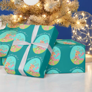 Regalo Deseos más cálidos - papel de envolver renos par