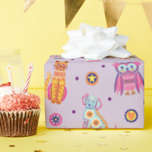 Regalo Dia de los Muertos Animales Papel de envolvimiento