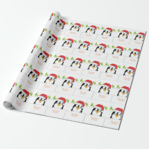 Regalo Dibujo animado lindo de Penquin, papel de embalaje