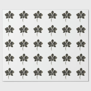 Regalo Dibujo de línea orquídea - Papel de envolvimiento 