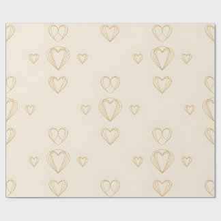 Regalo Dibujos sencillos de corazones dispuestos en papel